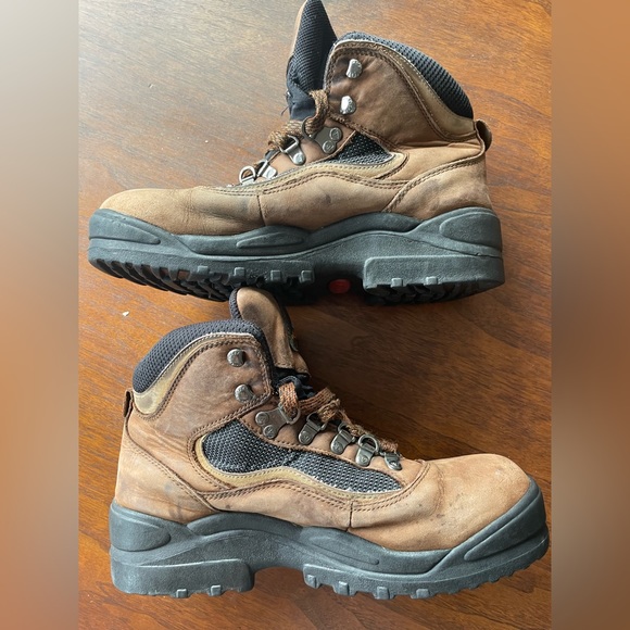 Mt. Everest Leather Hiking Waterproof Boots High Ankle Men’s Size 9 Brown Black - Picture 9 of 9